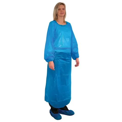 Besöksrock CPE-Plast Blå One size 1 st