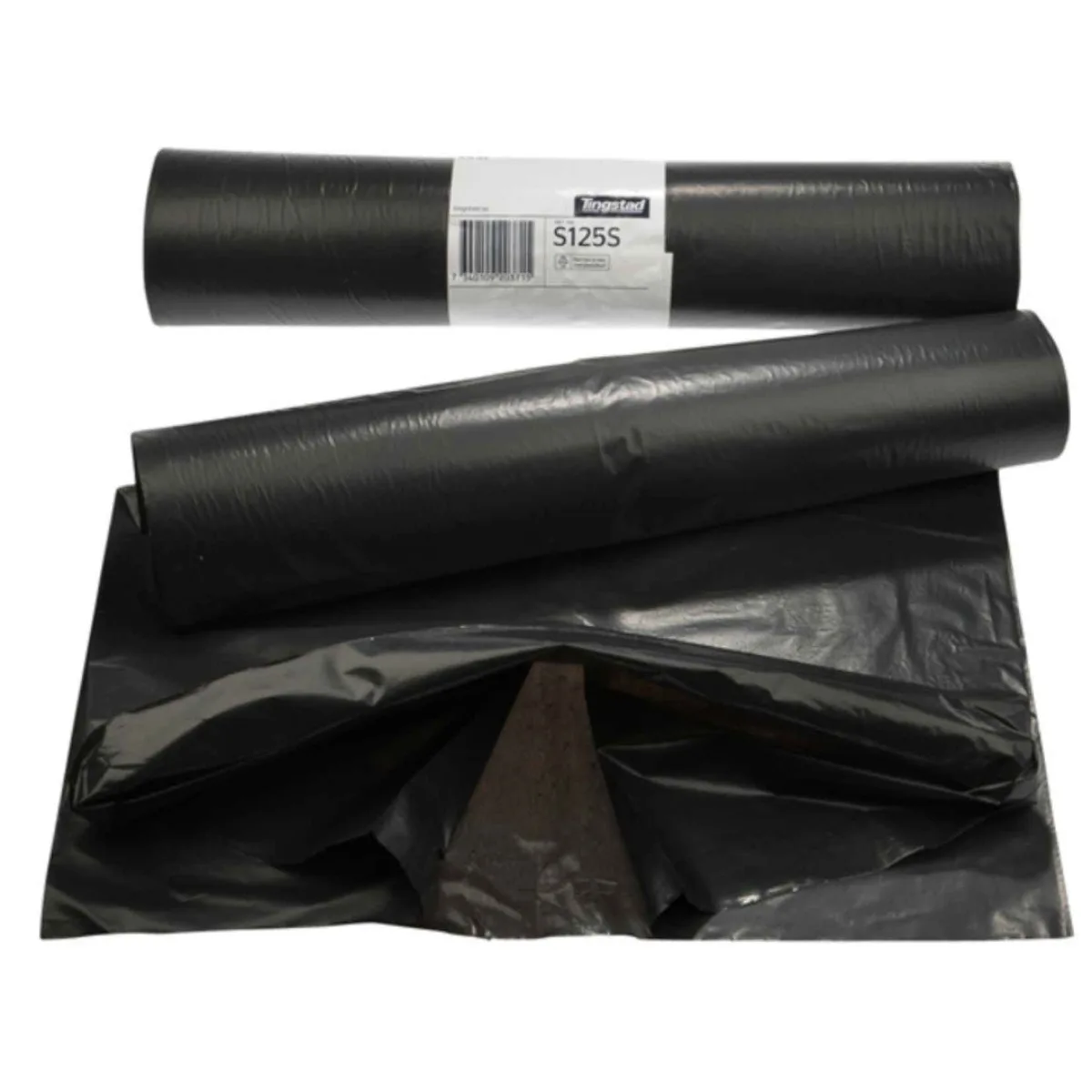 Sopsäck 125l Svart, 25st/rulle