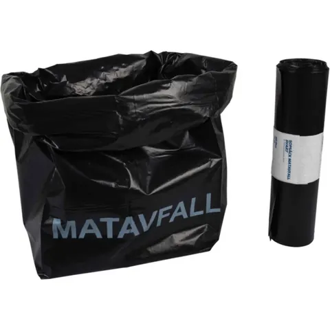 Sopsäck Matavfall 60L Svart, 1 krt