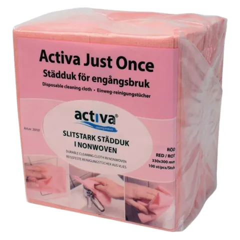 Rengöringsduk, Just Once, Activa, röd